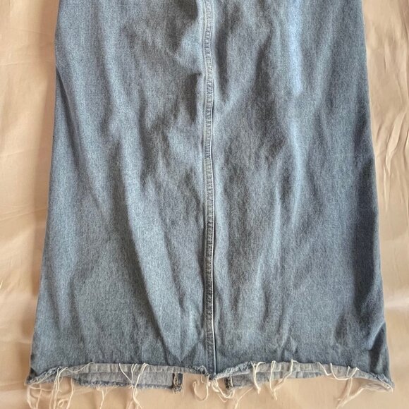 Midi Jean Skirt, Split Hem - Picture 7 of 8